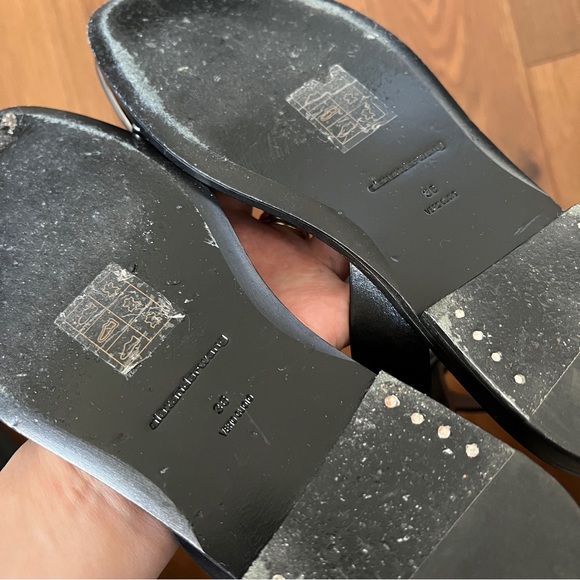 ALEXANDER WANG Sora Halo Flat Leather Sandals in Black - Picture 9 of 9